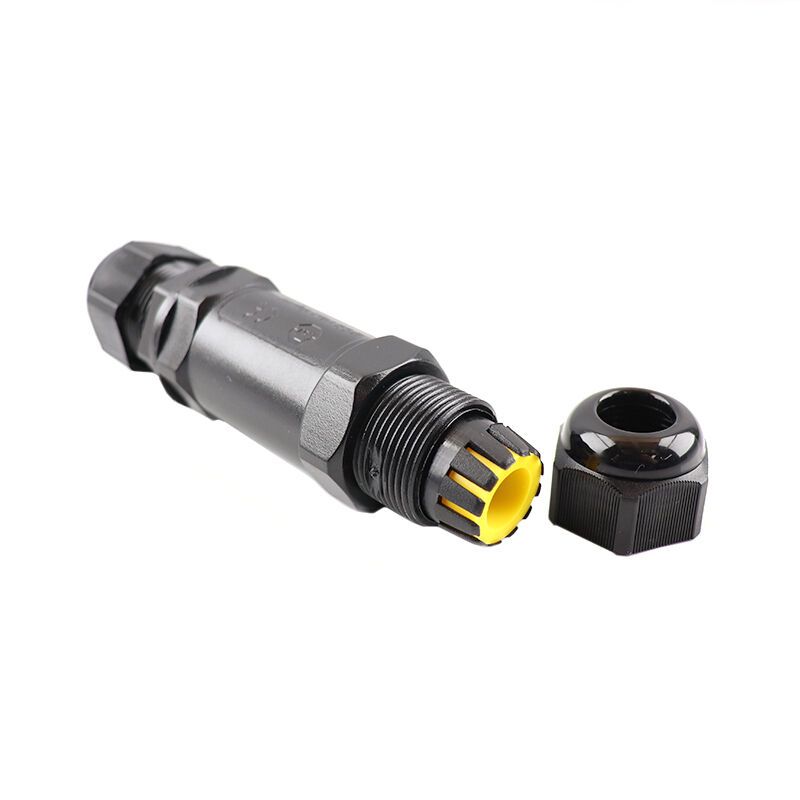 Musta vedenpitävä kaapeliliitin IP68, max 3 x 1,5 mm