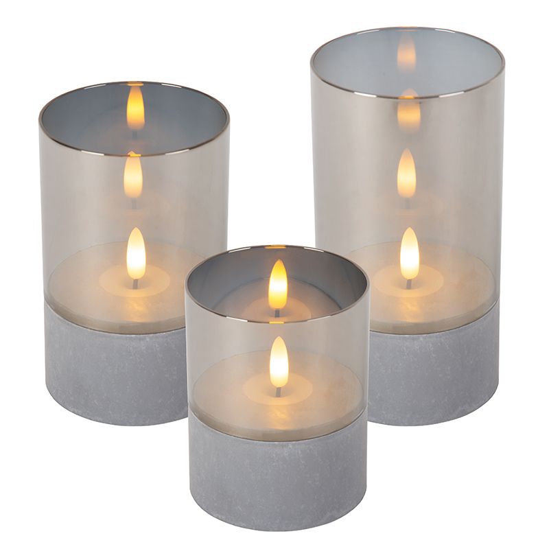 3 paristokäyttöistä Velas-kynttilälamppua 3 paristokäyttöistä Velas-kynttilälamppua