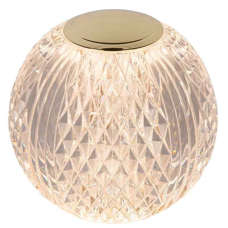 Läpinäkyvä akryyli pöytävalaisin, Cintra, 2W, 2700K LED, 3-portaisesti himmennettävä