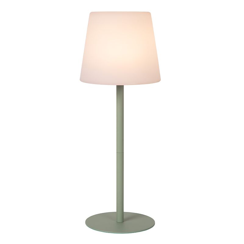 Vihreä muovi ladattava ulkopöytävalaisin, Tyon, 2W, 2700K LED, IP65, kosketushimmentimellä