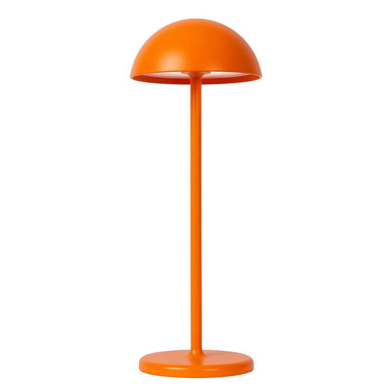 Oranssi alumiini ulkopöytävalaisin, Joy, 1,5W, 3000K LED, IP54, kosketushimmentimellä