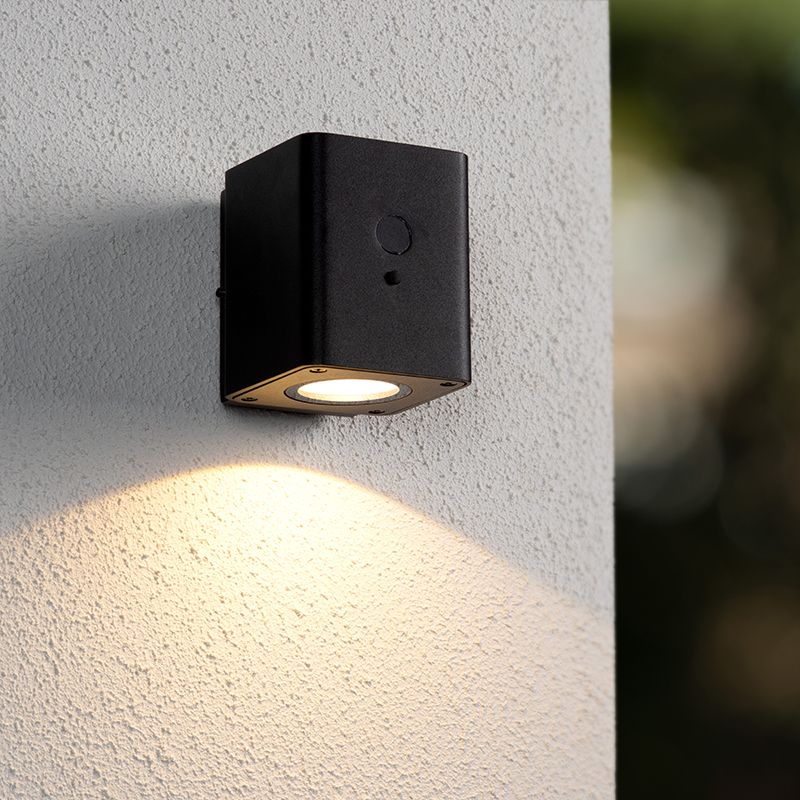 Musta alumiini aurinkovoimainen ulkovalaisin, Ramin, 1W, 3000K LED, IP54