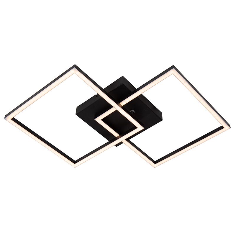 Musta alumiini kattolamppu, Arianne, 23W, white switch LED