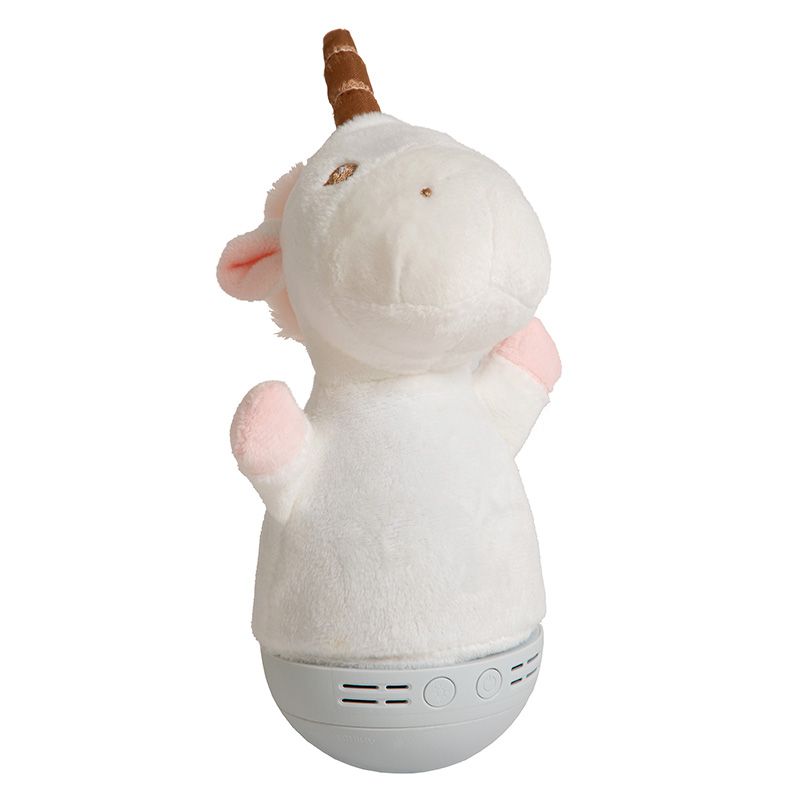 Valkoinen muovi lastenhuoneen pöytävalaisin, Dolly, 3W, RGB LED, katkaisimella