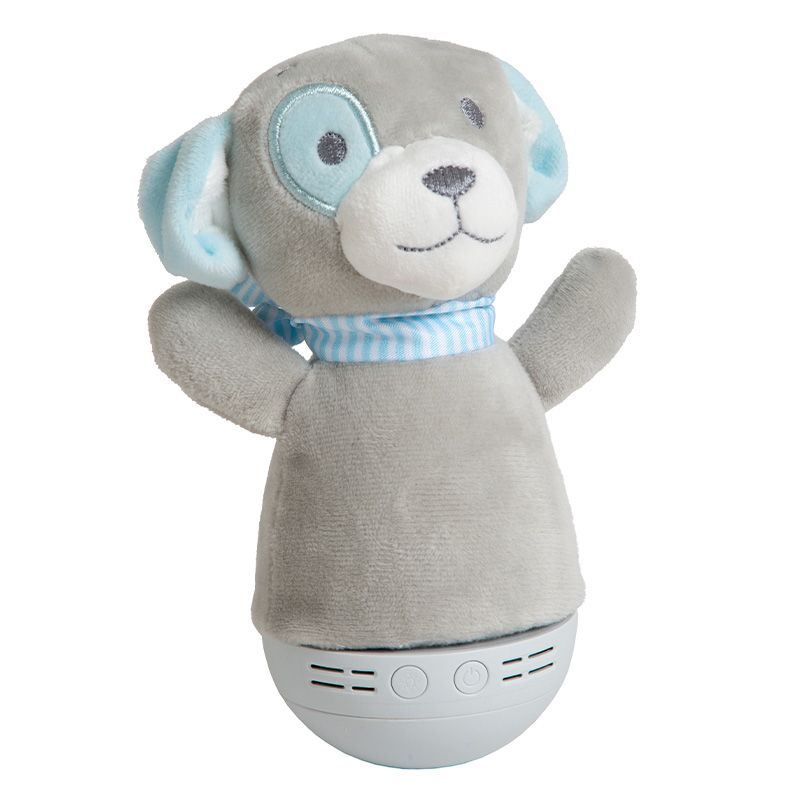 Harmaa muovi lastenhuoneen pöytävalaisin, Dolly, 3W, RGB LED, katkaisimella