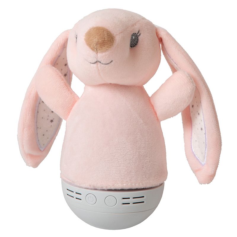 Vaaleanpunainen muovi lastenhuoneen pöytävalaisin, Dolly, 3W, RGB LED, katkaisimella
