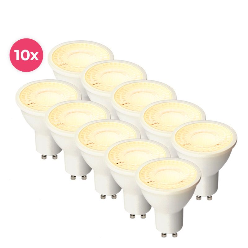 10 kpl himmennettävä valkoinen GU10 LED-lamppu Antonie, 5 W, lämmin valkoinen