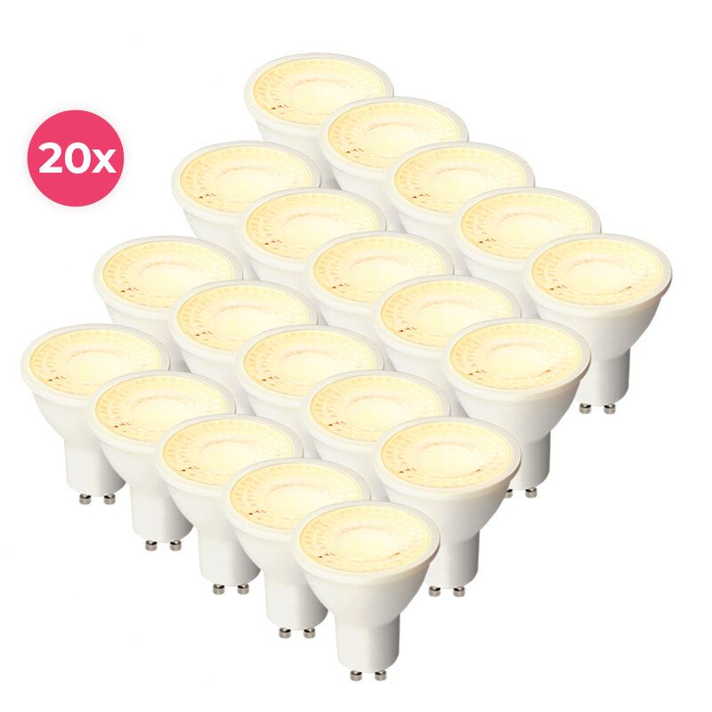 20 kpl himmennettävä valkoinen GU10 LED-lamppu Antonie, 5 W, lämmin valkoinen