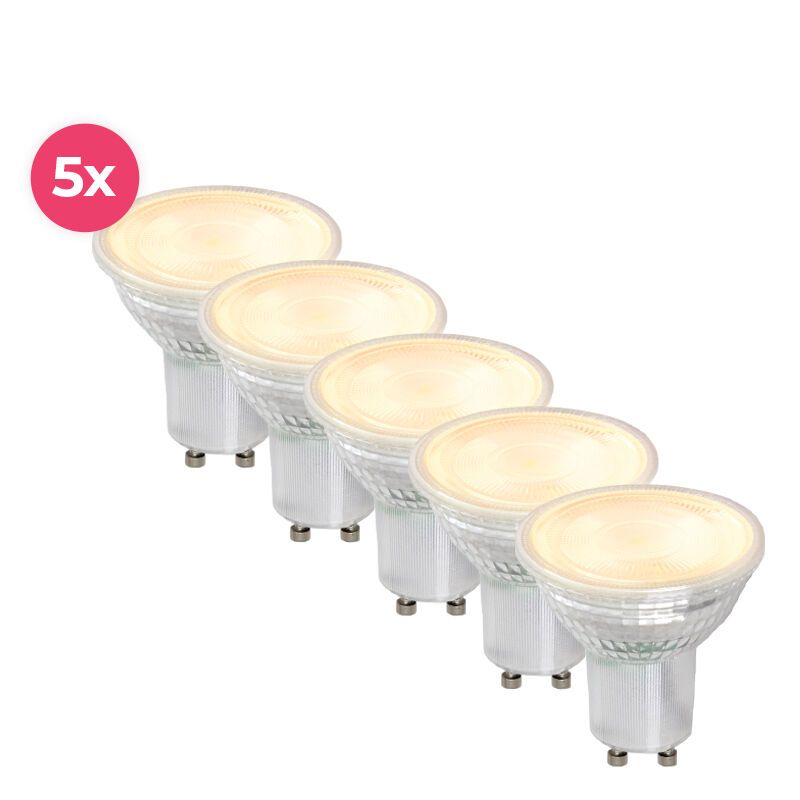 Himmennettävä läpinäkyvä GU10 LED-lamppu Antonie, 5 W, lämmin valkoinen