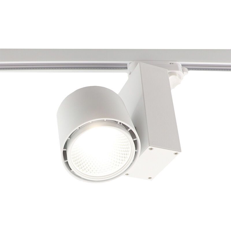 Valkoinen Bisolux Master B -kiskovalaisin, Philips-ajuri, 4000k, 30W, 36 astetta