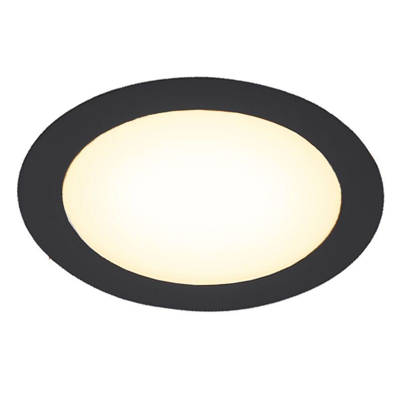 Musta alumiini alasvalo, Umbriel, 24W, 3000K LED, IP44