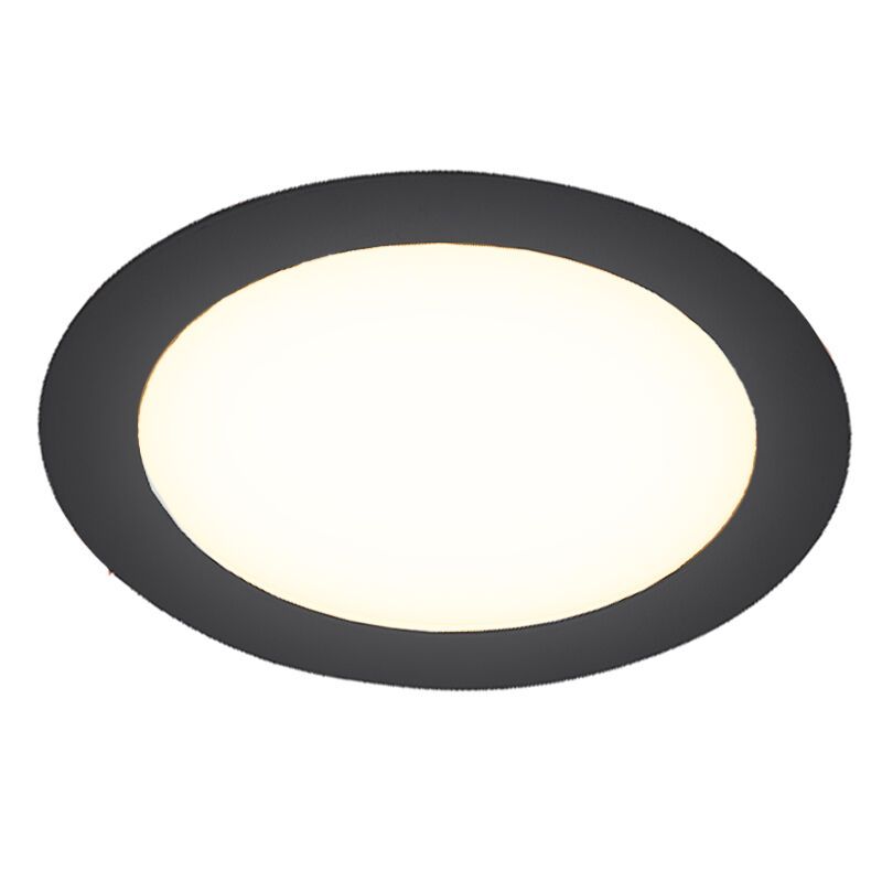 Musta alumiini alasvalo, Umbriel, 24W, 4000K LED, IP44
