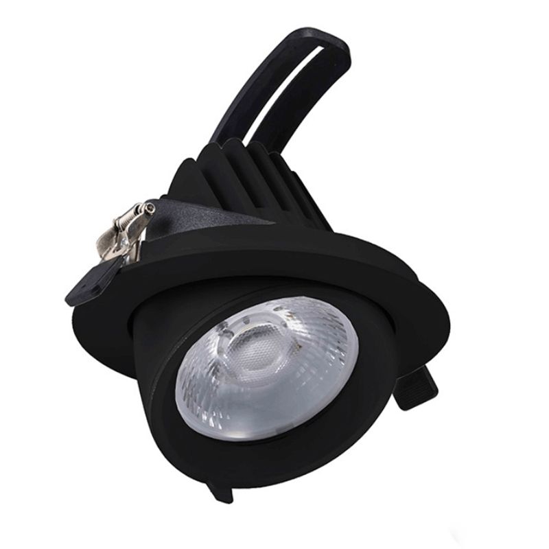 Musta alumiini alasvalo, Shanaya, 30W, white switch LED