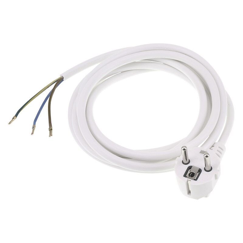 Q-Link-liitäntäkaapeli maadoitettu, 2500 W, 3 x 1,0 mm, 2,5 m, valkoinen