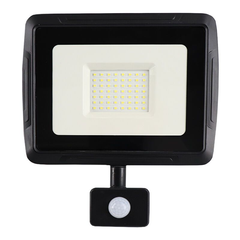 Alumiini sensorilla varustettu heitin musta, Miro, 50W, 6000K LED, IP65