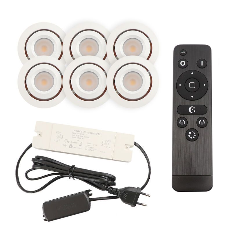 Alumiini veranda pintavalaisin valkoinen, Rona, 3W, 2700K LED, IP44, kaukosäätimellä