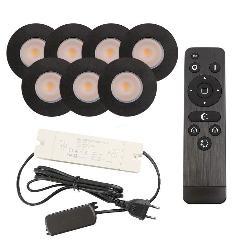 Alumiini veranda pintavalaisin musta, Dico, 3W, 2700K LED, IP65, kaukosäätimellä Alumiini veranda pintavalaisin musta, Dico, 3W, 2700K LED, IP65, kaukosäätimellä