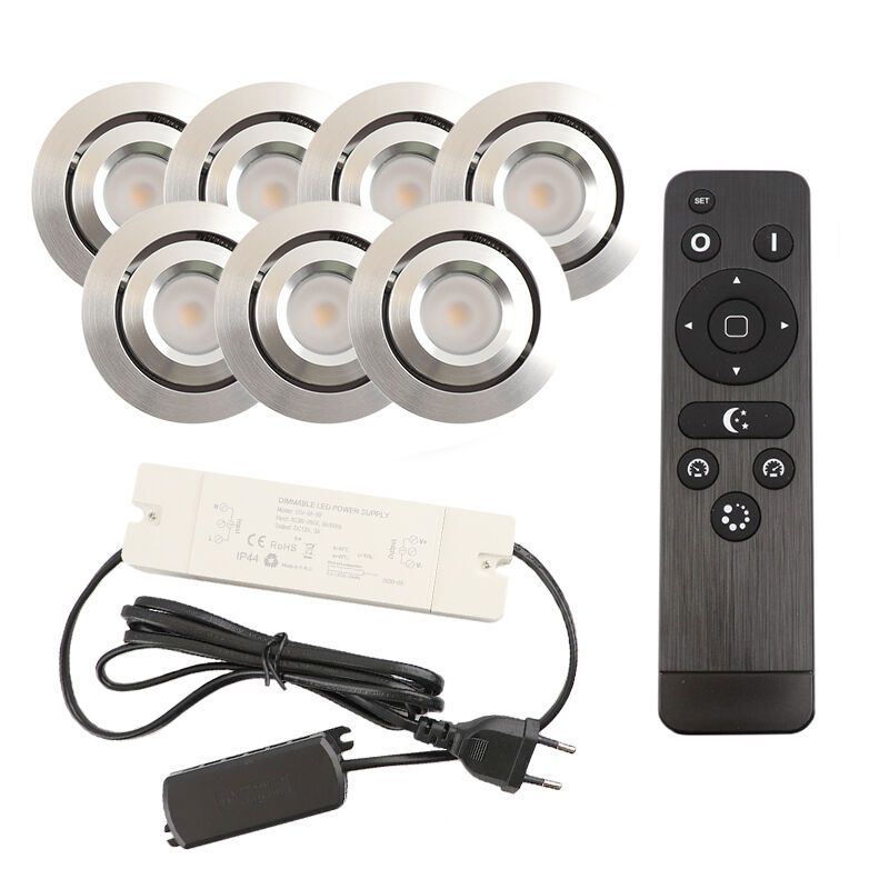 Alumiini veranda pintavalaisin kromi, Rona, 3W, 2700K LED, IP44, kaukosäätimellä