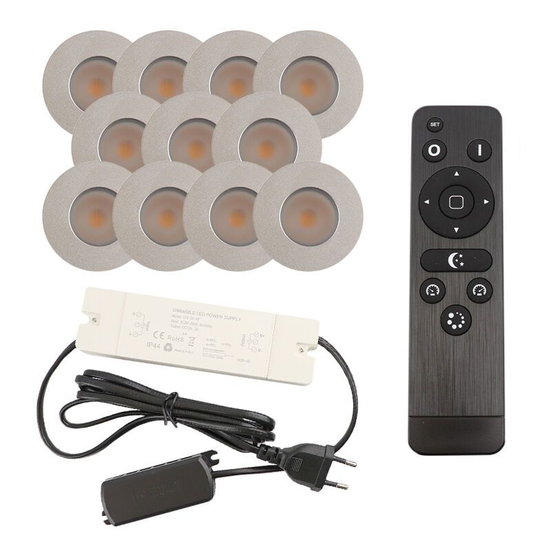 Alumiini veranda pintavalaisin kromi, Dico, 3W, 2700K LED, IP65, kaukosäätimellä