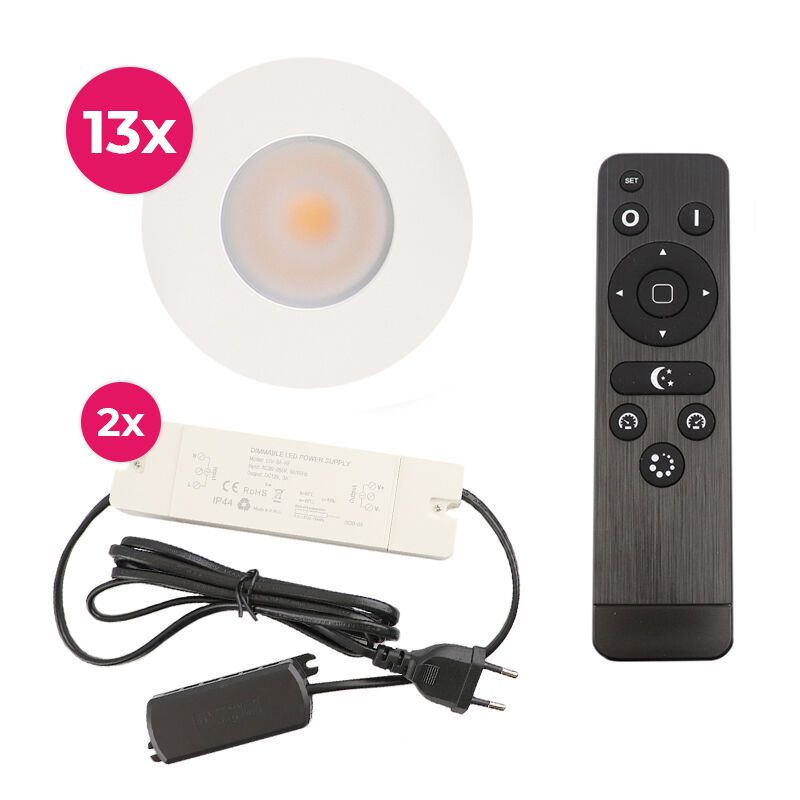 Alumiini veranda pintavalaisin valkoinen, Dico, 3W, 2700K LED, IP65, kaukosäätimellä Alumiini veranda pintavalaisin valkoinen, Dico, 3W, 2700K LED, IP65, kaukosäätimellä