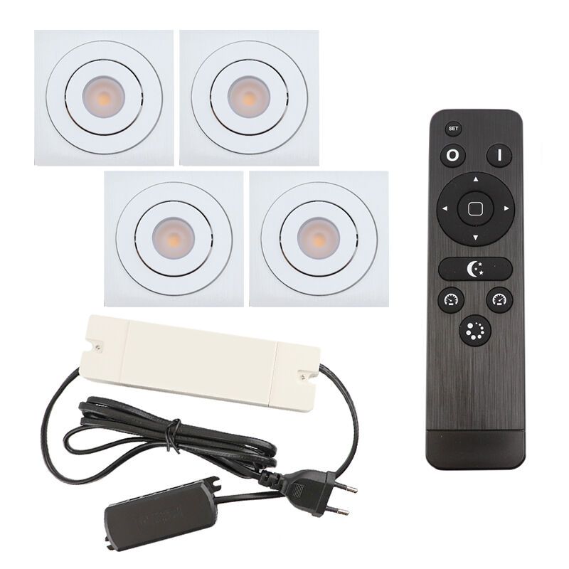Alumiini veranda pintavalaisin valkoinen, Rona, 12W, 2700K LED, IP44, kaukosäätimellä