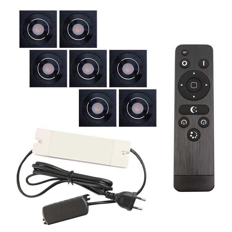 Alumiini veranda pintavalaisin musta, Rona, 21W, 2700K LED, IP44, kaukosäätimellä Alumiini veranda pintavalaisin musta, Rona, 21W, 2700K LED, IP44, kaukosäätimellä