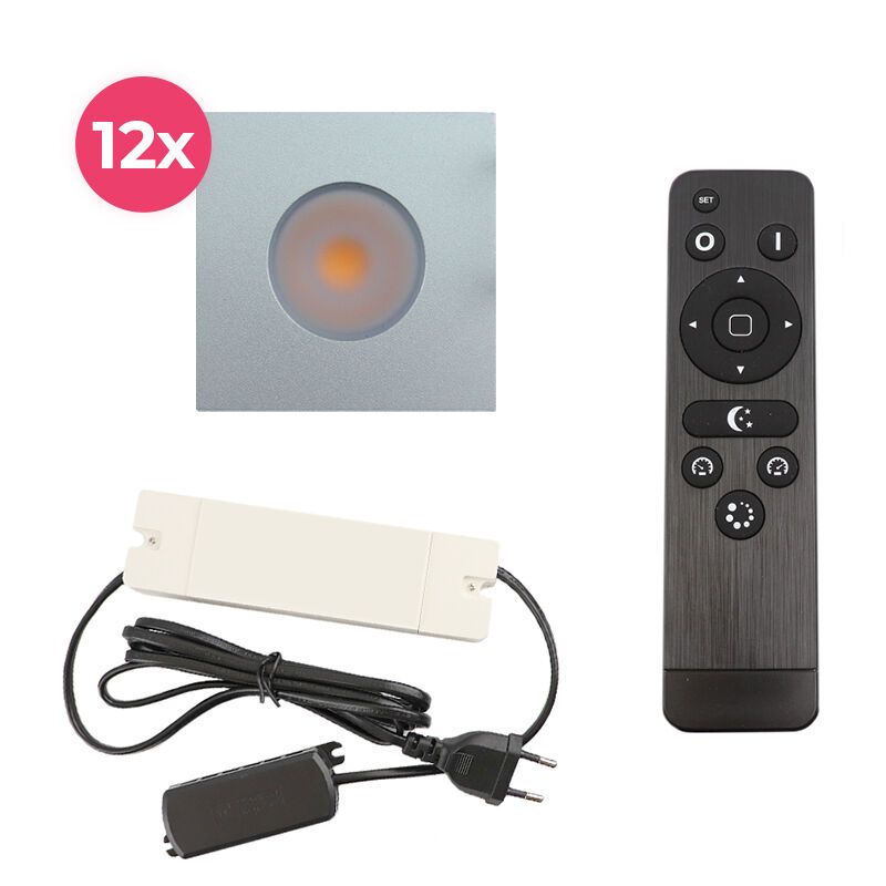 Alumiini veranda pintavalaisin kromi, Dico, 36W, 2700K LED, IP65, kaukosäätimellä