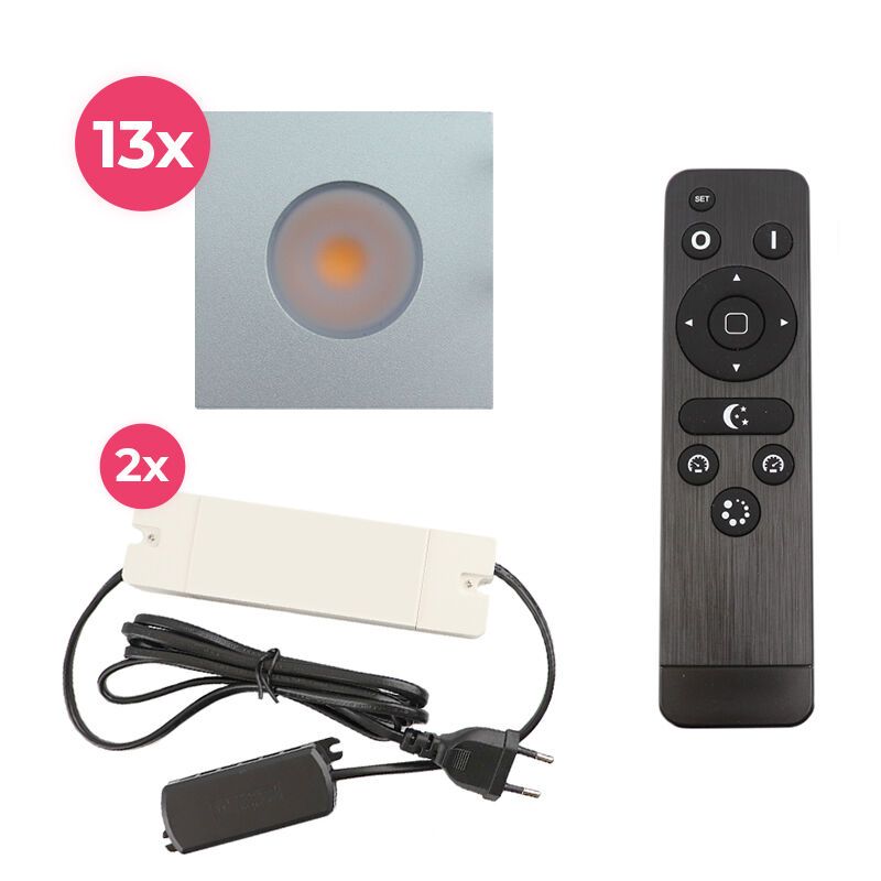 Alumiini veranda pintavalaisin kromi, Dico, 39W, 2700K LED, IP65, kaukosäätimellä