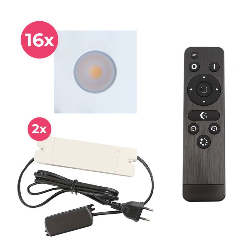 Alumiini veranda pintavalaisin valkoinen, Dico, 48W, 2700K LED, IP65, kaukosäätimellä