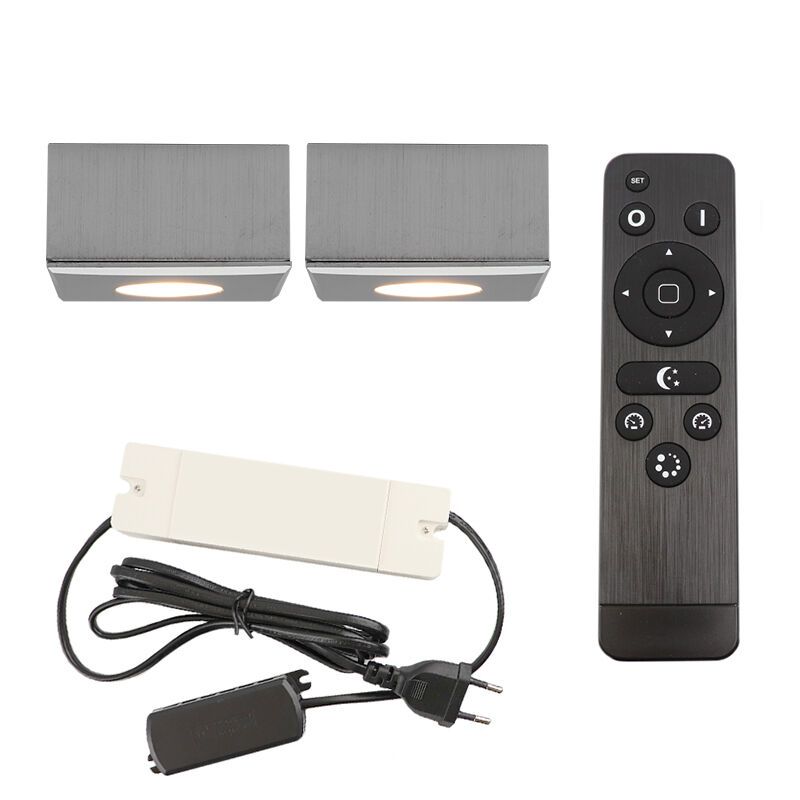 Alumiini veranda upotettava spottivalaisin kromi, Fredo, 6W, 2700K LED, IP44, kaukosäätimellä