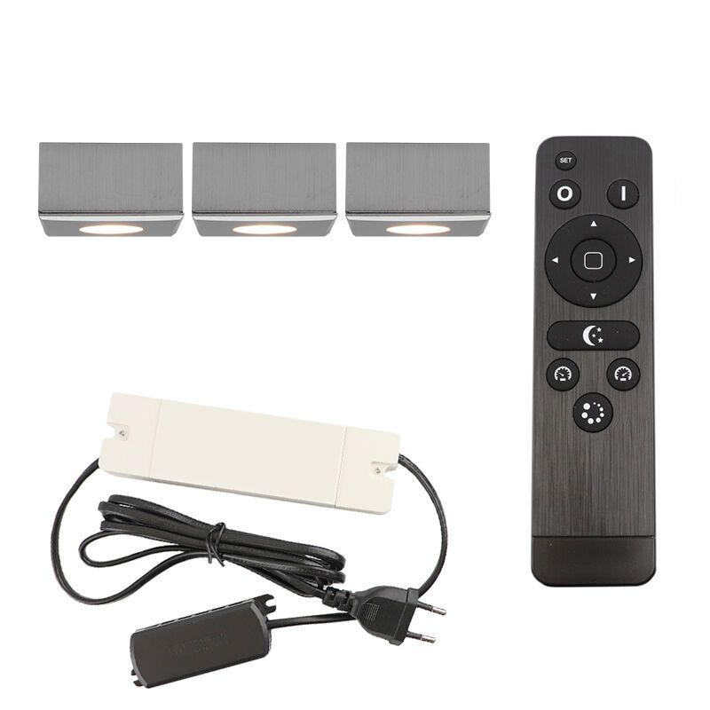 Alumiini veranda upotettava spottivalaisin kromi, Fredo, 9W, 2700K LED, IP44, kaukosäätimellä Alumiini veranda upotettava spottivalaisin kromi, Fredo, 9W, 2700K LED, IP44, kaukosäätimellä