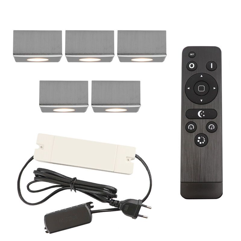 Alumiini veranda upotettava spottivalaisin kromi, Fredo, 15W, 2700K LED, IP44, kaukosäätimellä