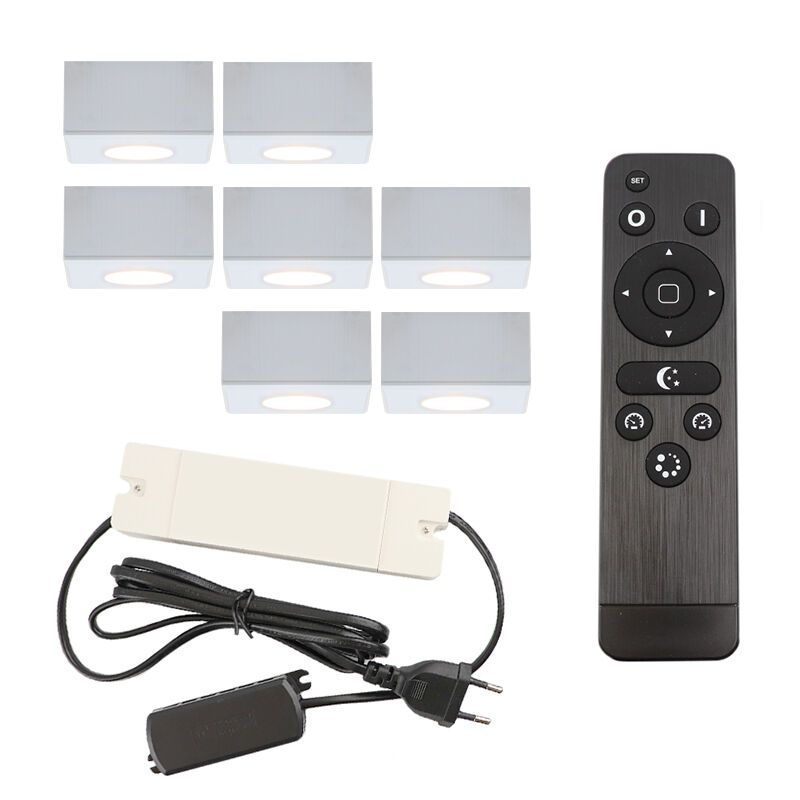 Alumiini veranda upotettava spottivalaisin valkoinen, Fredo, 21W, 2700K LED, IP44, kaukosäätimellä