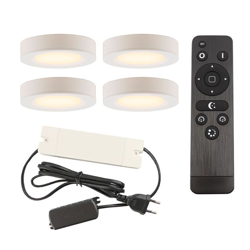 Alumiini keittiökaappivalaistus valkoinen, Sana, 3W, 2700K LED, kaukosäätimellä