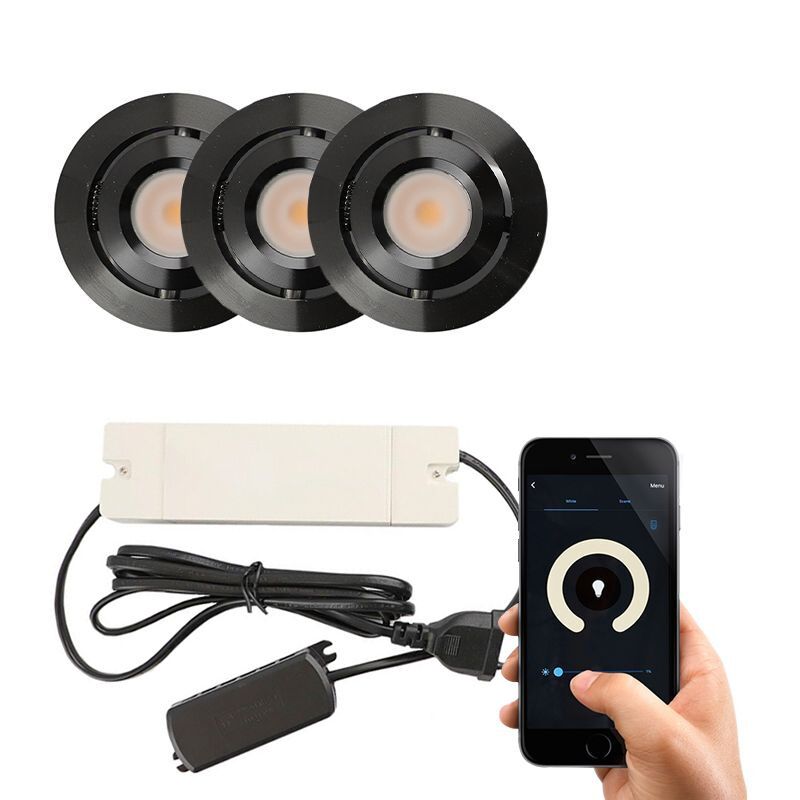 Alumiini veranda pintavalaisin musta, Rona, 3W, 2700K LED, IP44