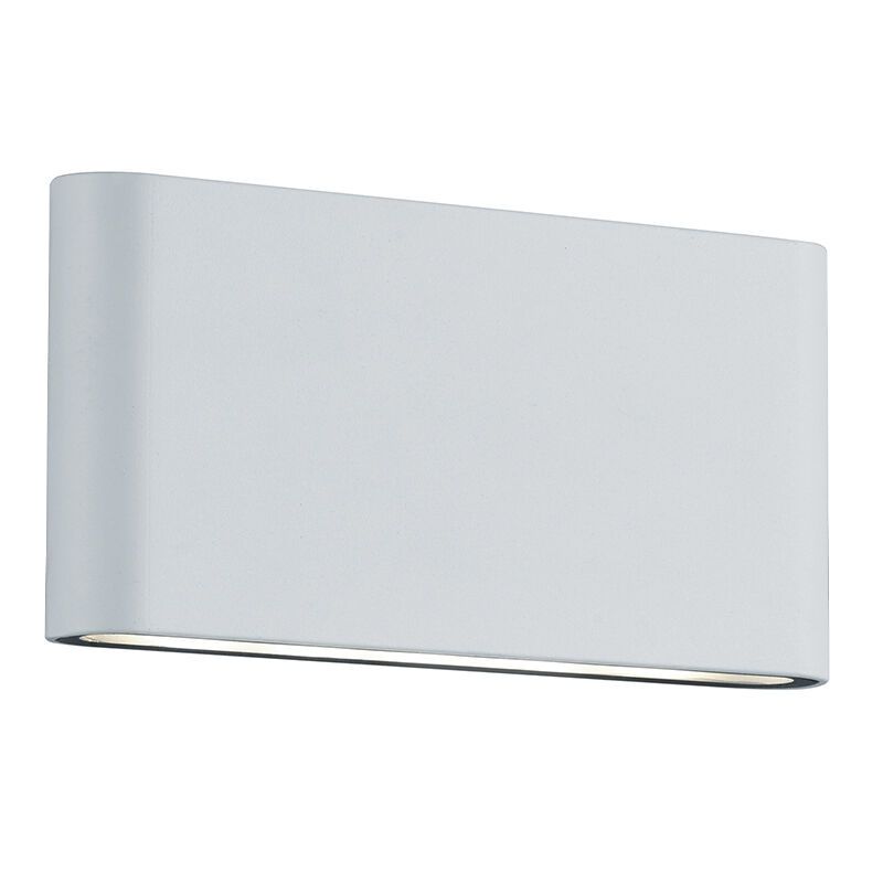 Valkoinen alumiini ylös alas seinävalaisin, Bridlington, 4,5W, 3000K LED, IP54