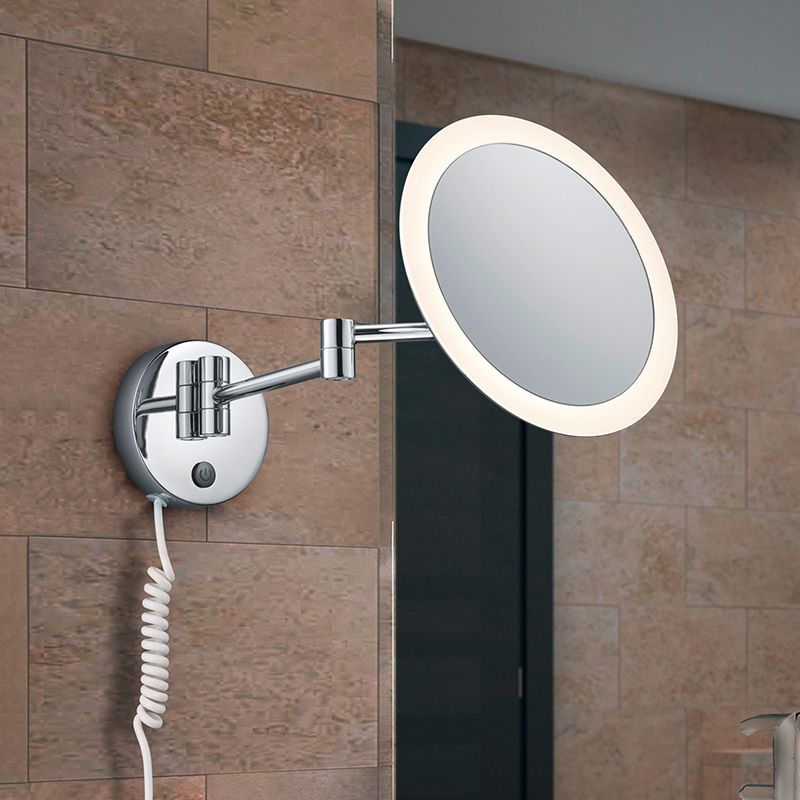 Kromi metalli seinävalaisin , Bartje, 3W, 3000K LED, IP44, katkaisimella