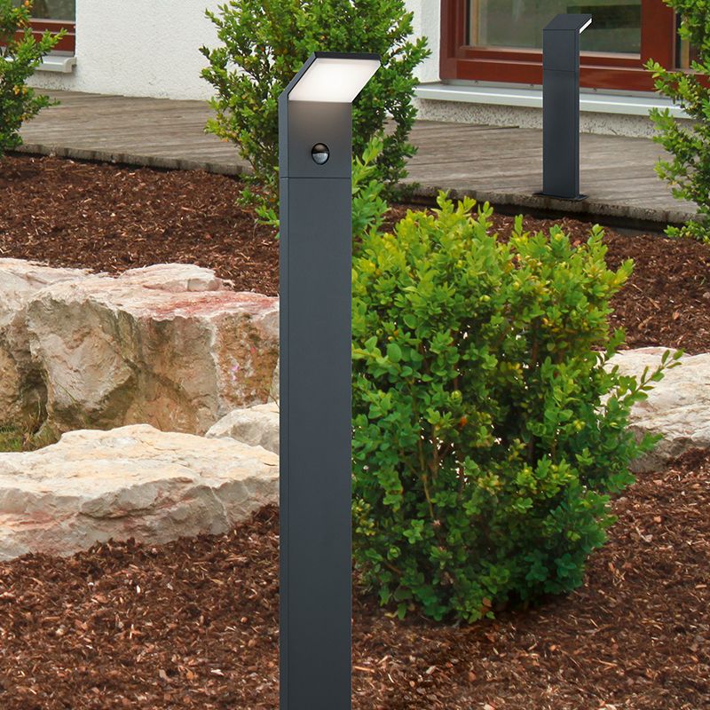 Antrasiitti alumiini liiketunnistimella varustettu ulkokattovalaisin, Solana, 9W, 3000K LED, IP54