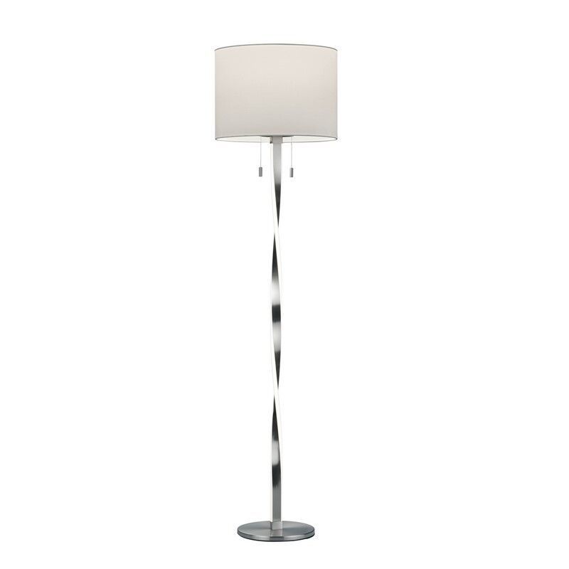 Nikkeli metalli lattiavalaisin, Ramten, 7W, 3000K LED, katkaisimella Nikkeli metalli lattiavalaisin, Ramten, 7W, 3000K LED, katkaisimella