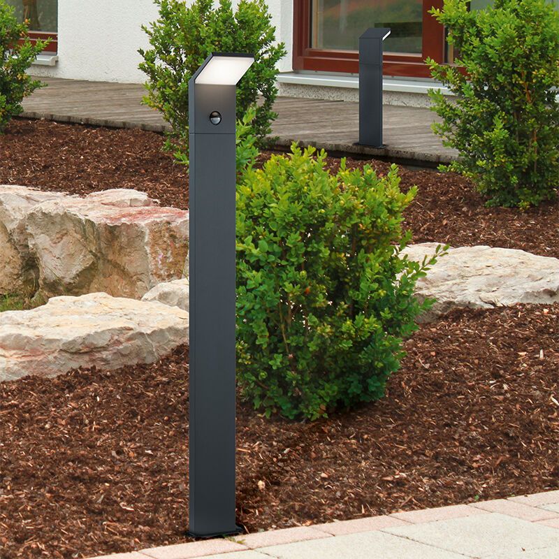Antrasiitti alumiini liiketunnistimella varustettu ulkokattovalaisin, Solana, 9W, 3000K LED, IP54