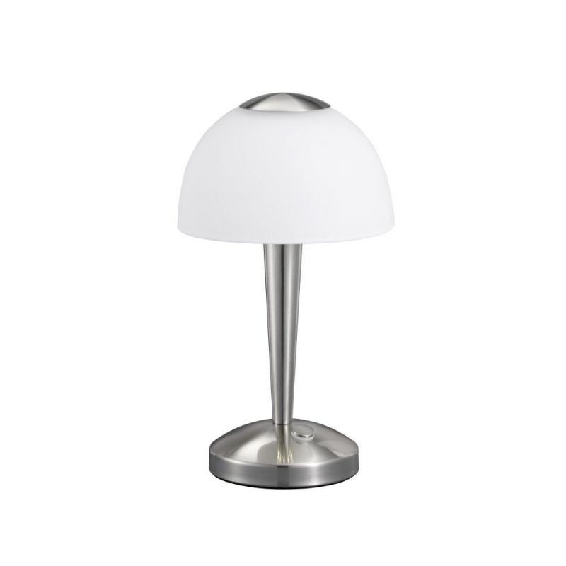 Nikkeli lasi pöytävalaisin, Daphne, 4W, 3000K LED, katkaisimella