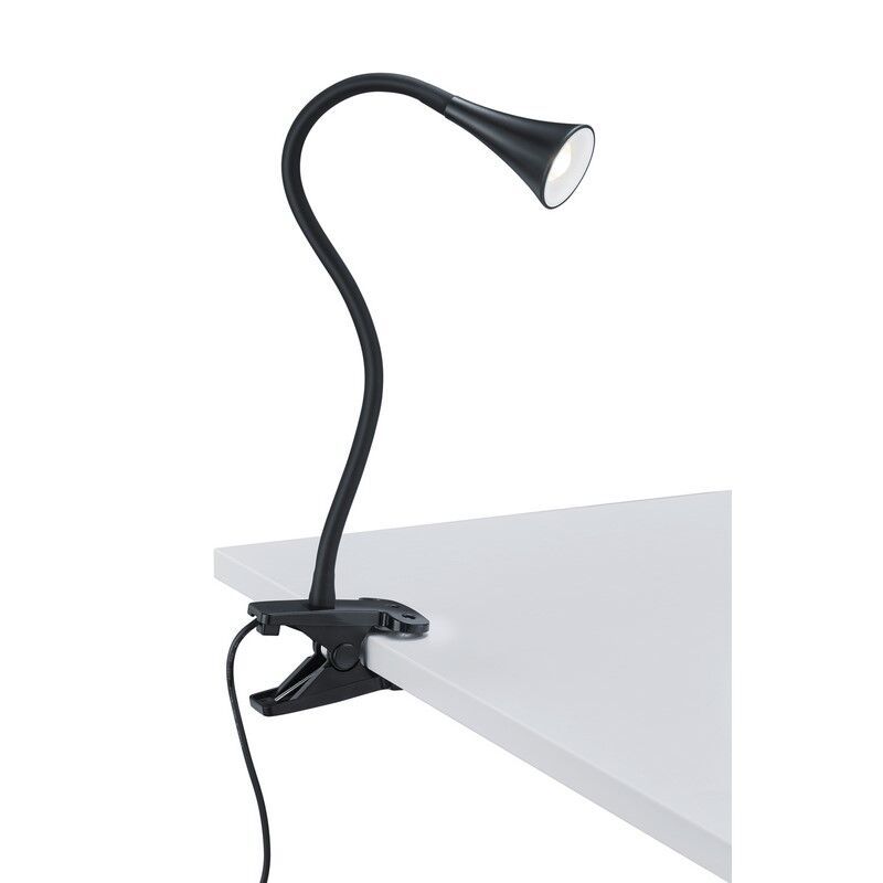 Musta muovi puristinspotti, Yelaisa, 3W, 3000K LED, katkaisimella