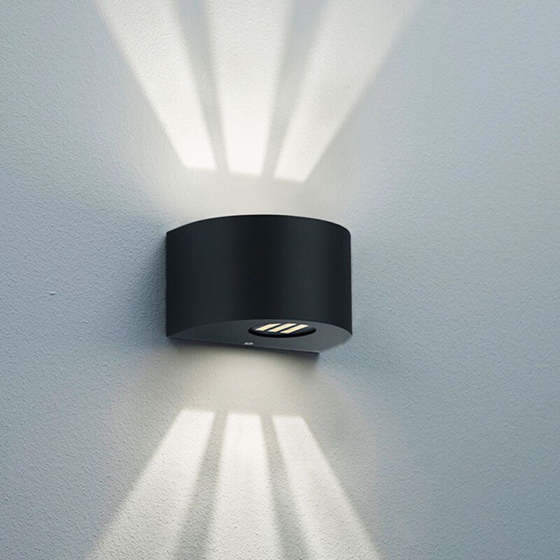 Musta muovi ulkovalaisin, Sandkas, 2W, 3000K LED, IP44