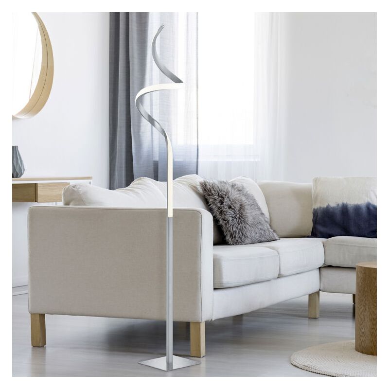 Nikkeli muovi lattiavalaisin, Aby, 11W, 3000K LED, kosketushimmentimellä