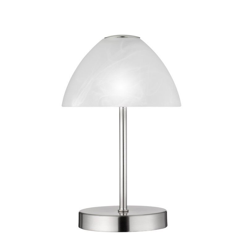 Nikkeli metalli pöytävalaisin, Aaron, 2,5W, 3000K LED, katkaisimella
