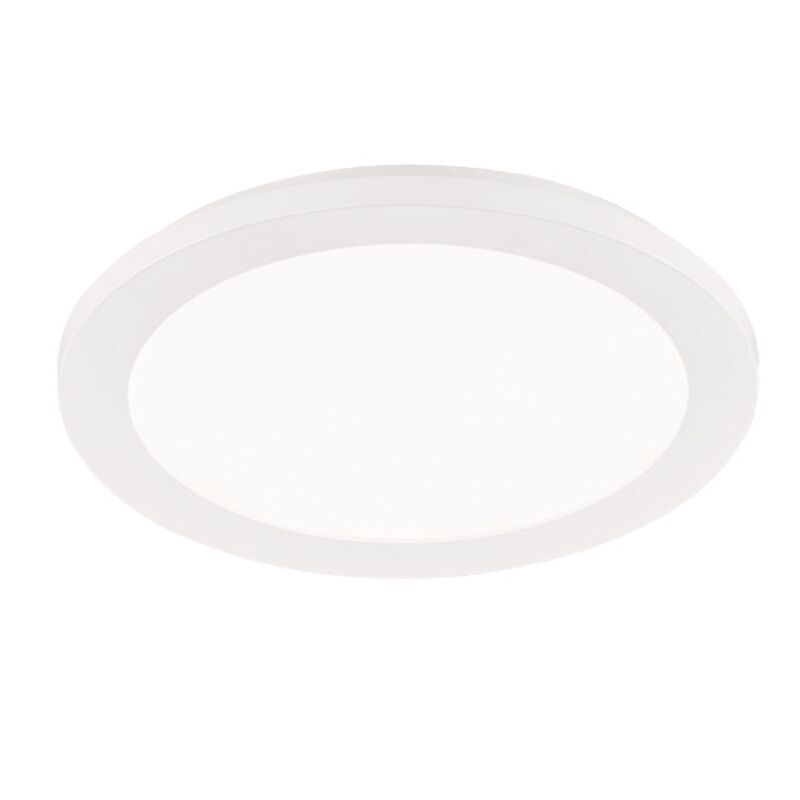 Valkoinen muovi kattolamppu, Gistrup, 15W, 3000K LED, IP44, 3-portaisesti himmennettävä