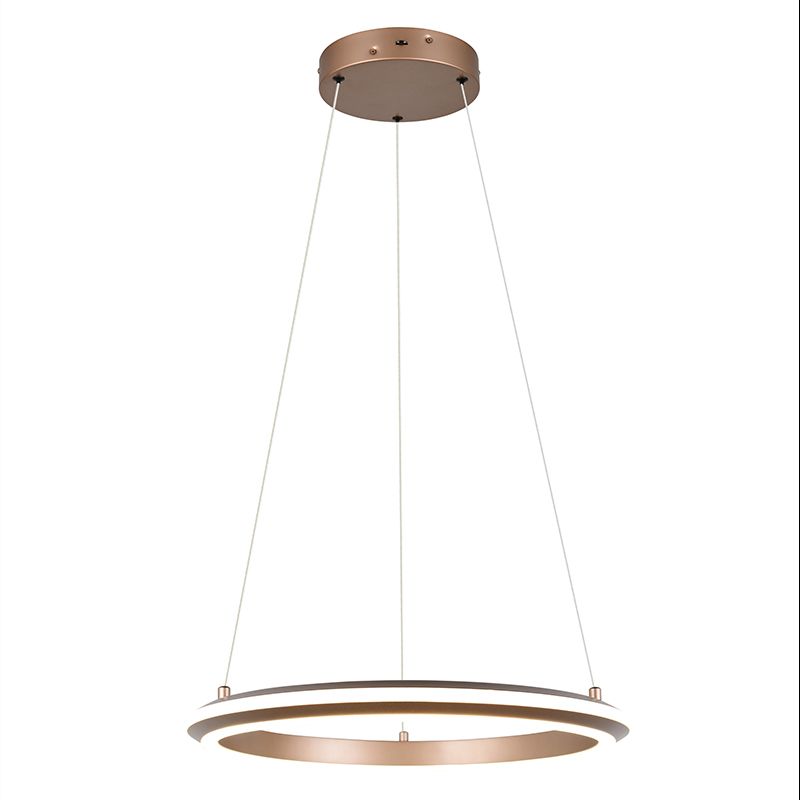 Ruskea metalli riippuvalaisin, Jiry, 34W, white switch LED, 3-portaisesti himmennettävä