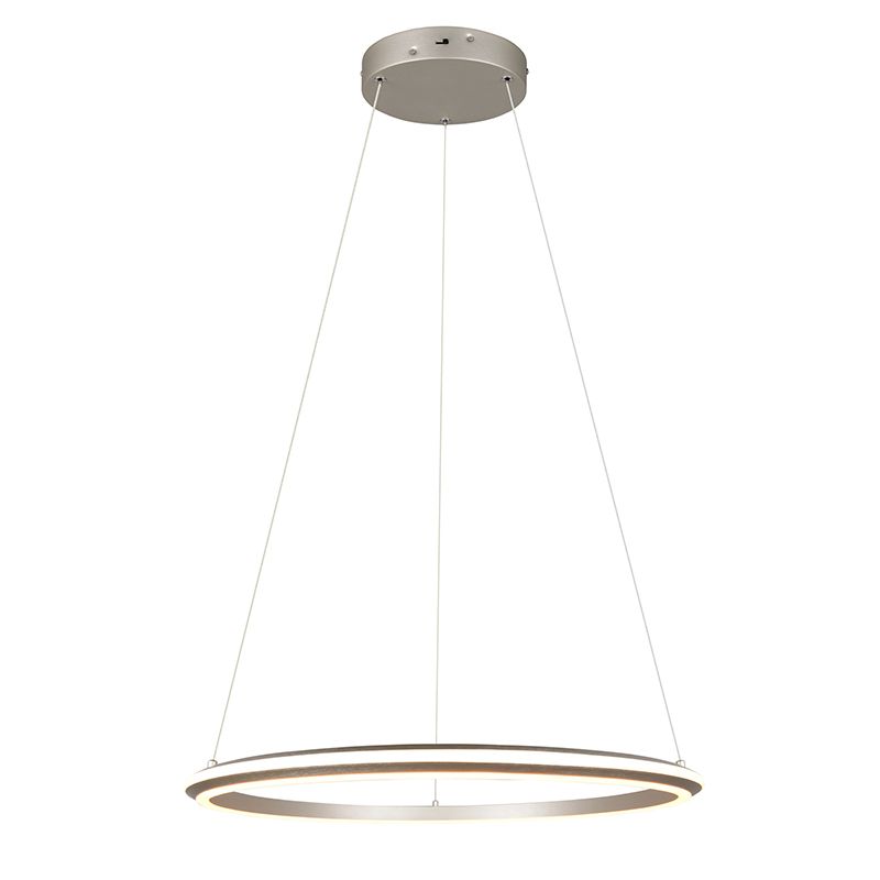 Nikkeli metalli riippuvalaisin, Jiry, 48W, white switch LED, 3-portaisesti himmennettävä