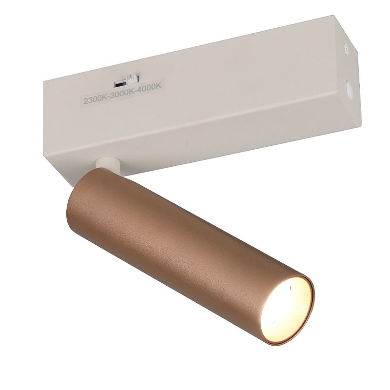Ruskea metalli seinäspotti, Smail, 5,5W, white switch LED, 3-portaisesti himmennettävä