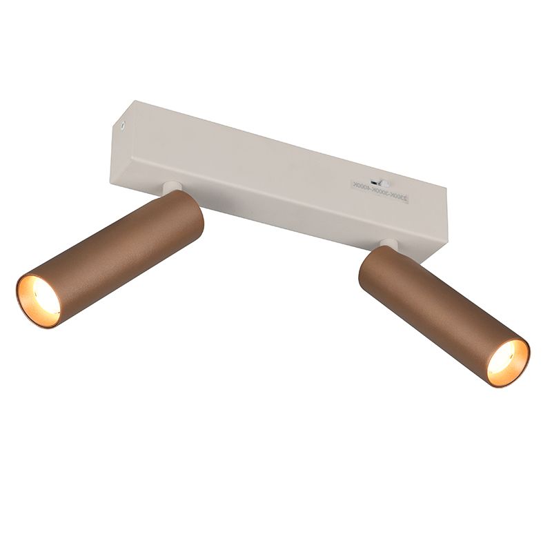 Ruskea metalli kattokohdevalaisin, Smail, 5,5W, white switch LED, 3-portaisesti himmennettävä